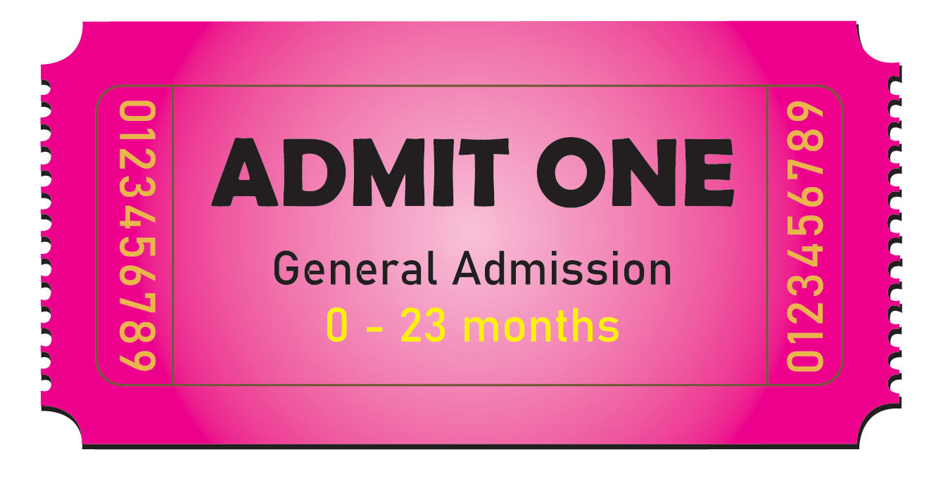 Single Admission Drop-In Pass (0-23 Months) HOLIDAY PRICING