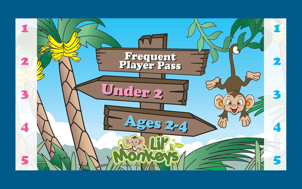 2 Child Frequent Player Pass - 5 Admissions Each (Under 2 + 2-4)