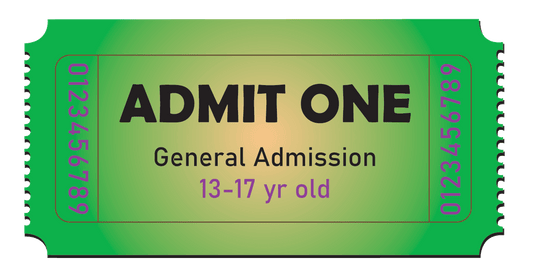 Single Admission Drop-In Pass (Youth 13-17 | (Must accompany a paid sibling under 12)