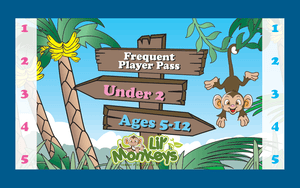 2 Child Frequent Player Pass - 5 Admissions Each (Ages 2 and under + 5-12)