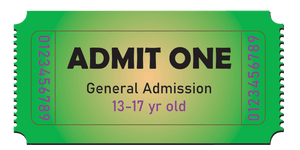 Single Admission Drop-In Pass (Youth 13-17 | Must accompany a paid sibling under 12))