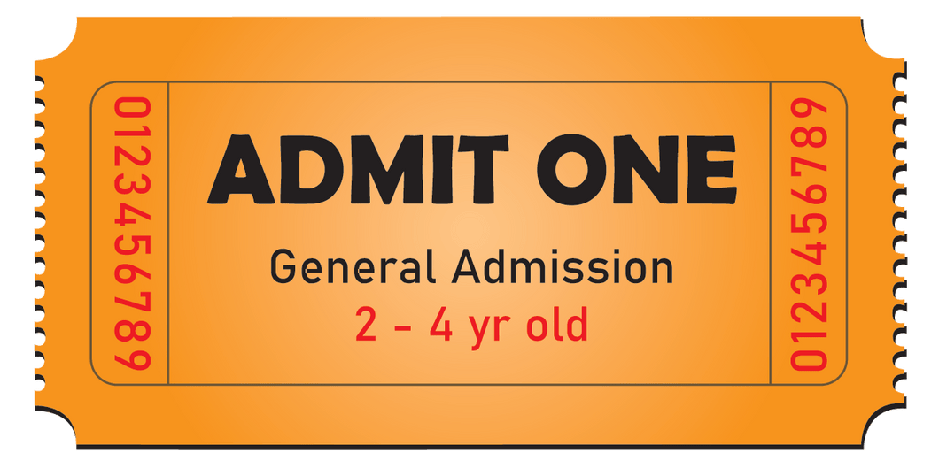 Single Admission Drop-In Pass (Ages 2 - 4)